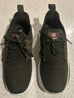 Ecko Unlimited Men's Olive Green Knit Lace-Up Sneakers
